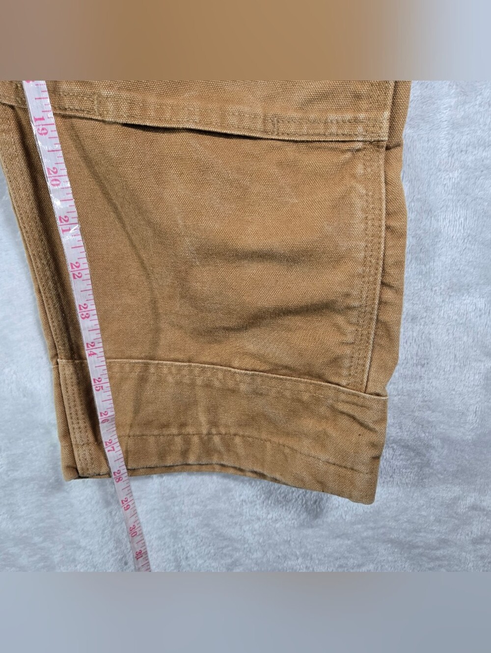 Carhartt Duck Bib Overalls 102776 Mens Size 30x28 Relaxed Fit Workwear Brown - Picture 11 of 13
